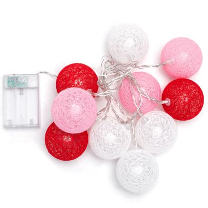 Aigostar - LED-julbelysning 10xLED/3xAA 2 m varmvit