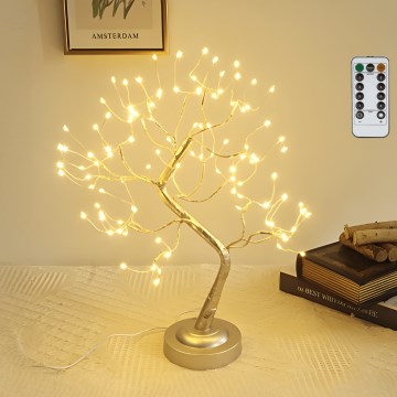 Aigostar - LED-juldekoration 108xLED/3xAA/8 funktioner 45cm varmvit