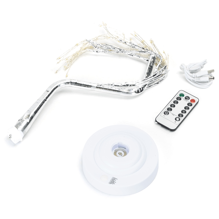 Aigostar - LED-juldekoration 108xLED/3xAA/8 funktioner 45cm varmvit