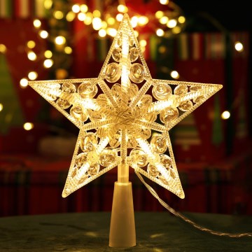 Aigostar - LED juldekoration 10xLED/3xAA varmvit stjärna
