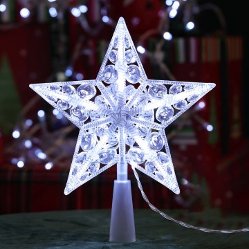 Aigostar - LED-juldekoration 16xLED/3xAA kallvit stjärna
