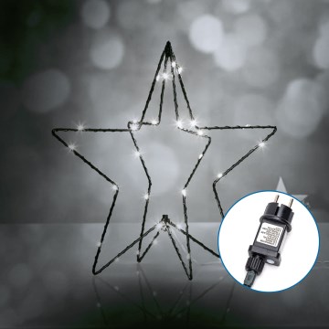 Aigostar - LED juldekoration för utomhusbruk 3,6W/230V stjärna 30cm IP44 kall vit