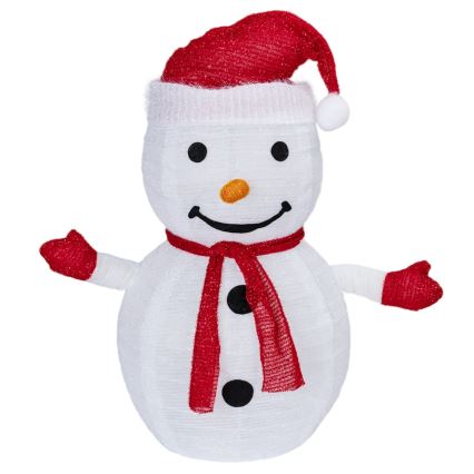 Aigostar - LED juldekoration för utomhusbruk 50xLED/3xAA 0,7m IP44 snögubbe + fjärrkontroll