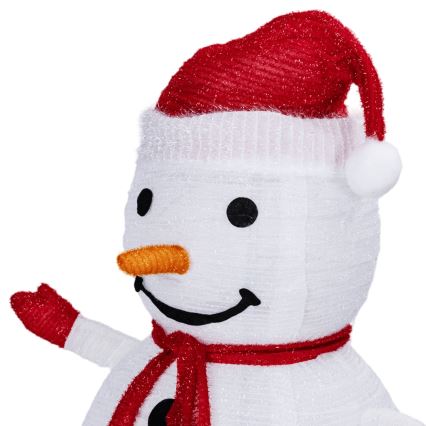 Aigostar - LED juldekoration för utomhusbruk 50xLED/3xAA 0,7m IP44 snögubbe + fjärrkontroll