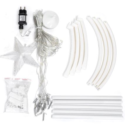 Aigostar - LED juldekoration för utomhusbruk LED/3,6W/230V 180 cm IP44 kall vit