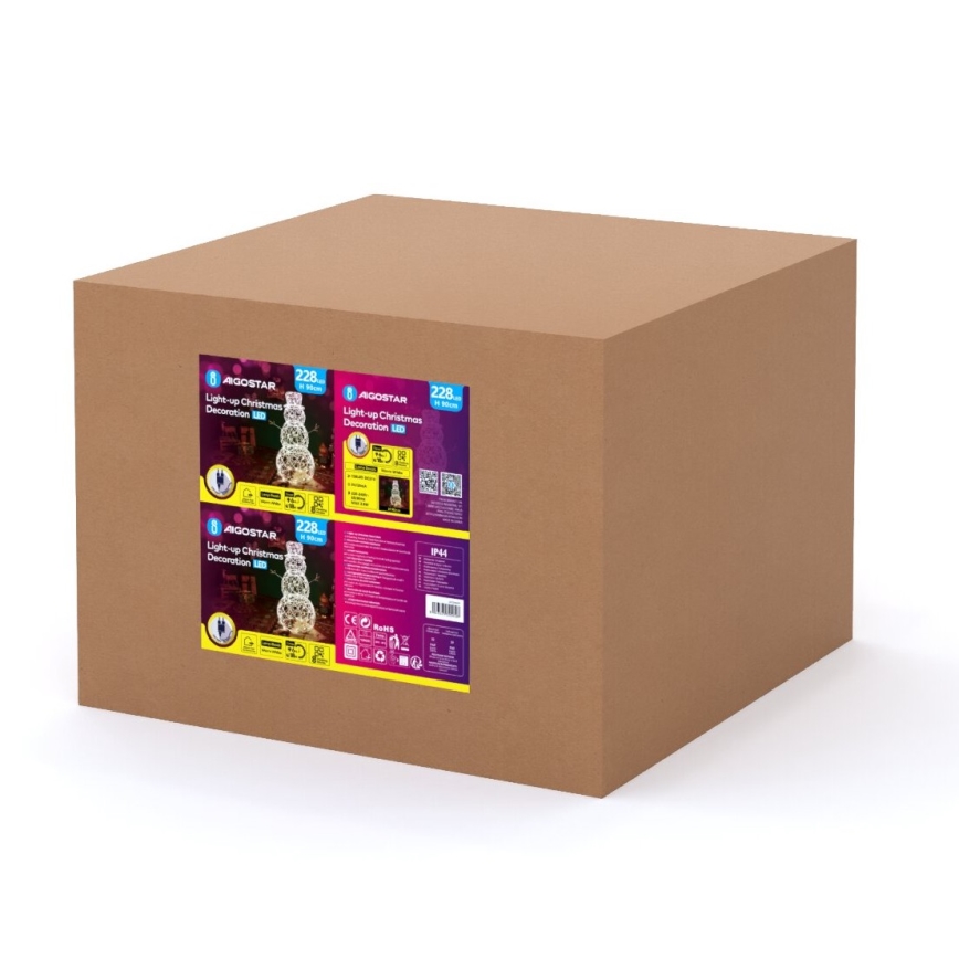 Aigostar - LED juldekoration för utomhusbruk LED/3,6W/31/230V 2700K 90 cm IP44 snögubbe