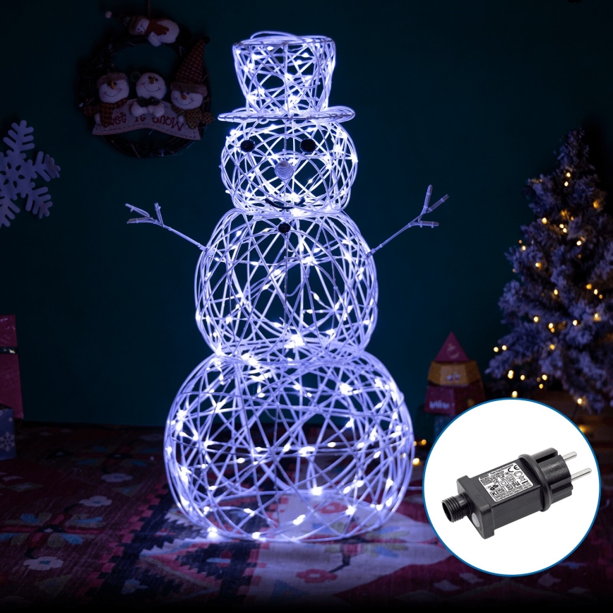 Aigostar-LED juldekoration för utomhusbruk LED/3,6W/31/230V 6500K 90cm IP44 snögubbe