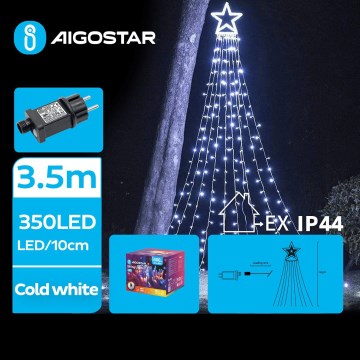 Aigostar - LED juldekoration för utomhusbruk LED/6W/230V 3,5m IP44 kall vit