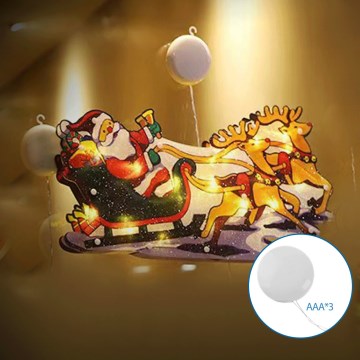 Aigostar - LED juldekoration LED/3xAAA Jultomte med renar 13,4cm