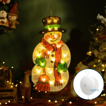 Aigostar - LED juldekoration LED/3xAAA snögubbe 25cm