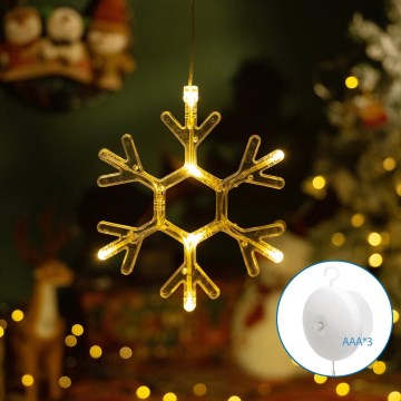 Aigostar - LED juldekoration LED/3xAAA varm vit snöflinga 19cm