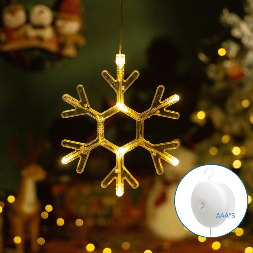 Aigostar - LED juldekoration LED/3xAAA varm vit snöflinga 19cm