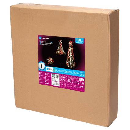 Aigostar - LED utomhus julgran 150xLED 1,8m IP44 röd kallvit