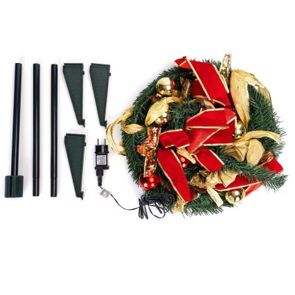 Aigostar - LED utomhus julgran 80xLED 1,2m IP44 röd kallvit