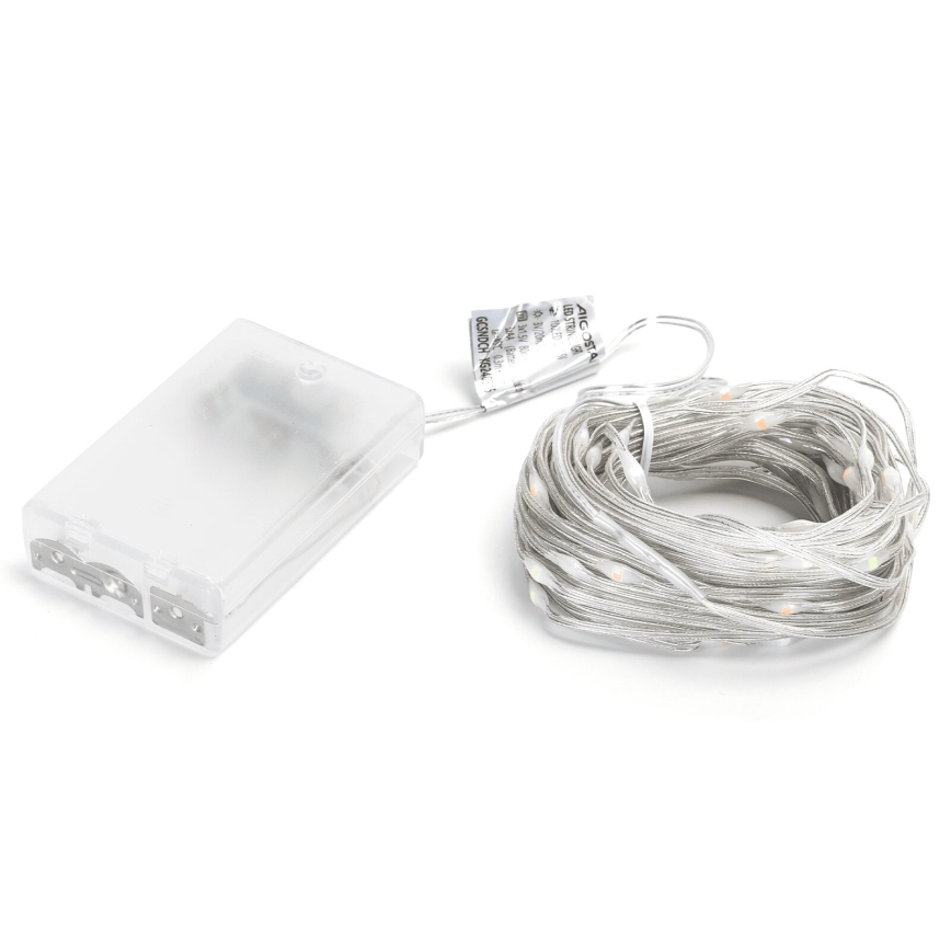 Aigostar - LED julkedja 100xLED/3xAA 10,3m Flerfärgad