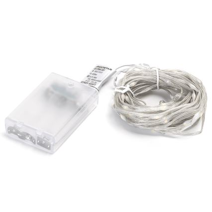 Aigostar - LED julkedja 100xLED/3xAA 10,3m varm vit
