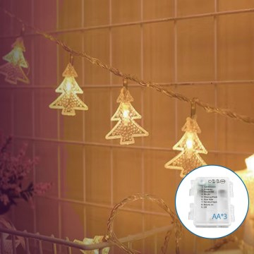 Aigostar - LED julkedja 20xLED/3xAA 3,3m träd