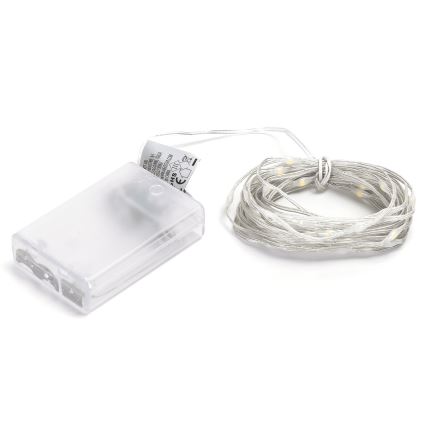 Aigostar - LED julkedja 50xLED/3xAA 5,3m varm vit
