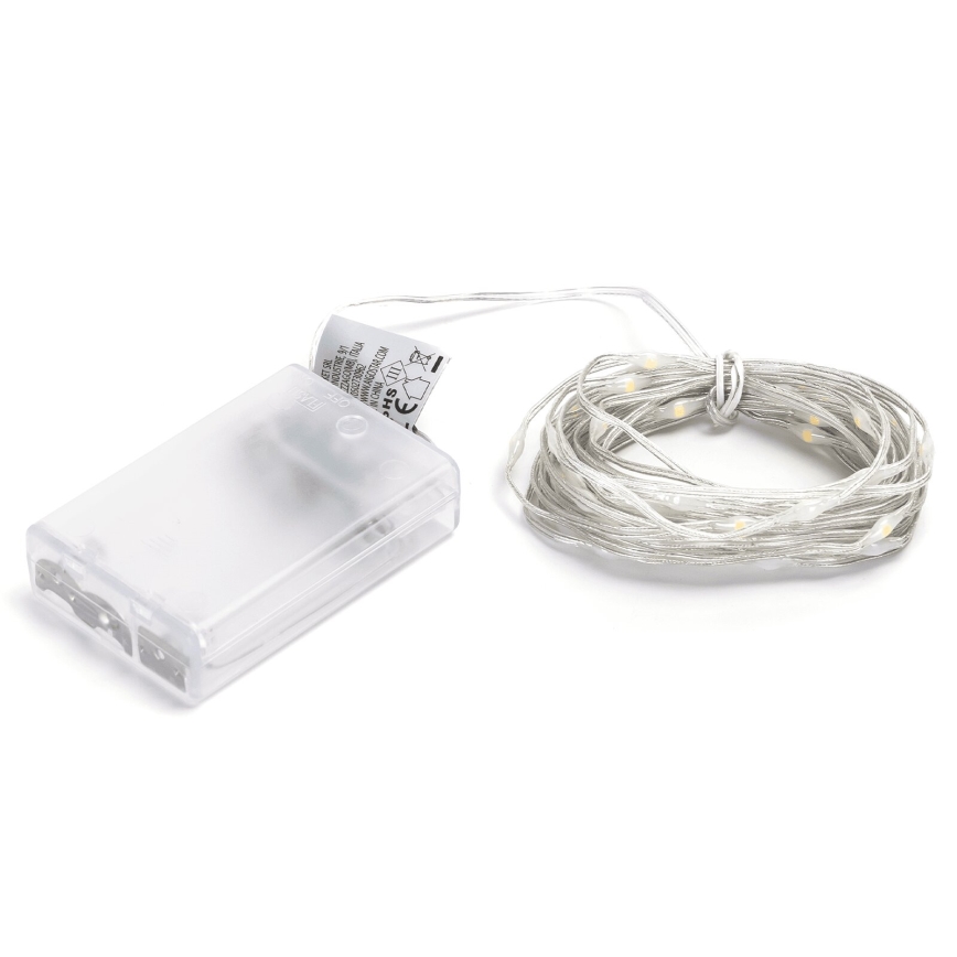 Aigostar - LED julkedja 50xLED/3xAA 5,3m varm vit