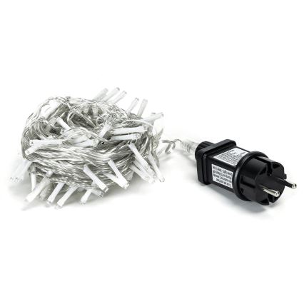 Aigostar - LED julkedja för utomhusbruk 100xLED/8 funktioner 13m IP44 kall vit