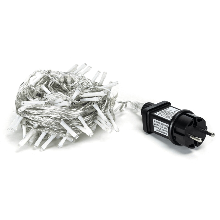 Aigostar - LED julkedja för utomhusbruk 100xLED/8 funktioner 13m IP44 kall vit