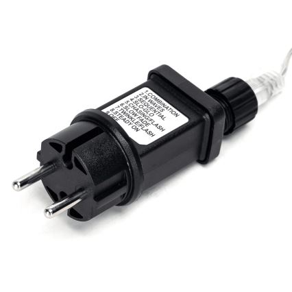 Aigostar - LED julkedja för utomhusbruk 100xLED/8 funktioner 13m IP44 kall vit