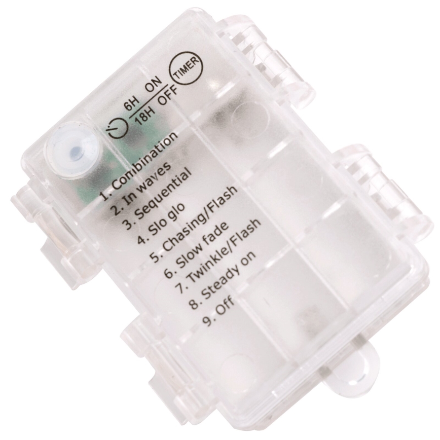 Aigostar -LED julkedja för utomhusbruk 100xLED/8 funktioner 3xAA 10,3m IP44 varm vit