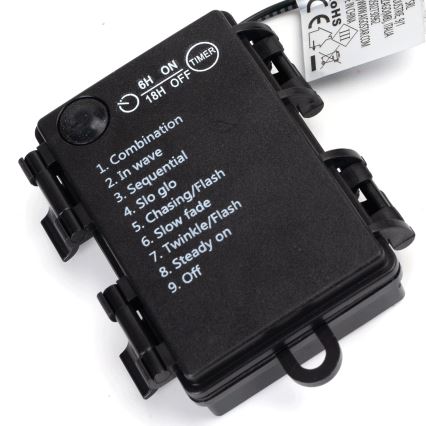 Aigostar - LED julkedja för utomhusbruk 100xLED/8 funktioner 3xAA 10,3m IP44 varm vit