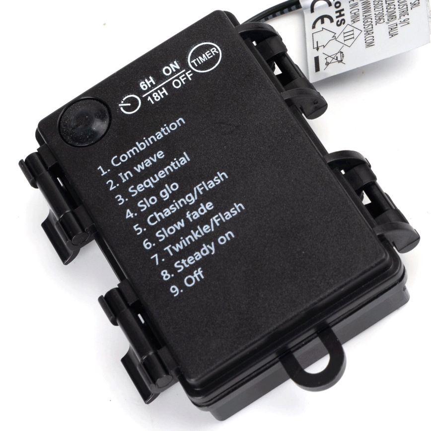 Aigostar - LED julkedja för utomhusbruk 100xLED/8 funktioner 3xAA 10,3m IP44 varm vit
