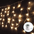 Aigostar-LED julkedja för utomhusbruk 100xLED/8 funktioner 3xAA 8x0,4m IP44 varm vit