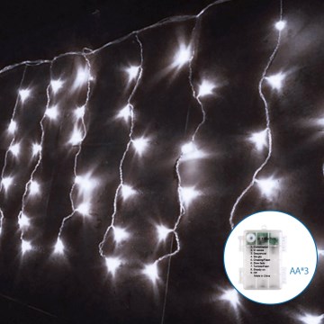 Aigostar - LED julkedja för utomhusbruk 100xLED/8 funktioner 8x0,4m IP44 kall vit