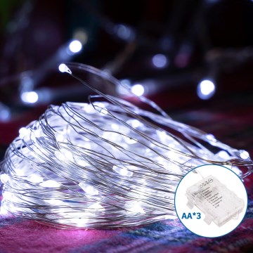 Aigostar - LED julkedja för utomhusbruk 150xLED/8 funktioner 15,3m IP44 kall vit