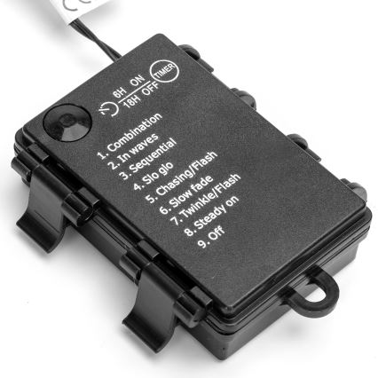 Aigostar - LED julkedja för utomhusbruk 200xLED/8 funktioner 10,3m IP44 kall vit