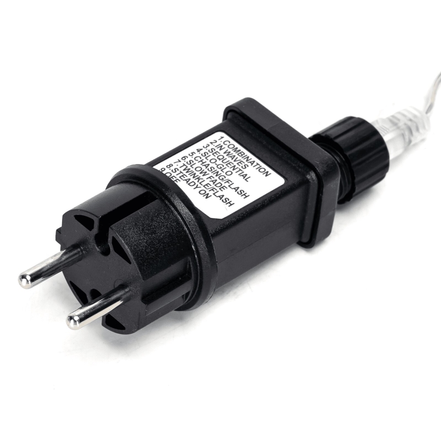 Aigostar - LED julkedja för utomhusbruk 200xLED/8 funktioner 23m IP44 kall vit