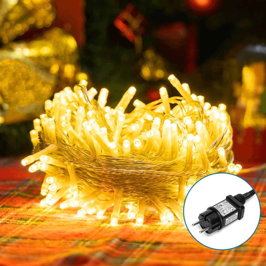 Aigostar - LED julkedja för utomhusbruk 200xLED/8 funktioner 23m IP44 varm vit