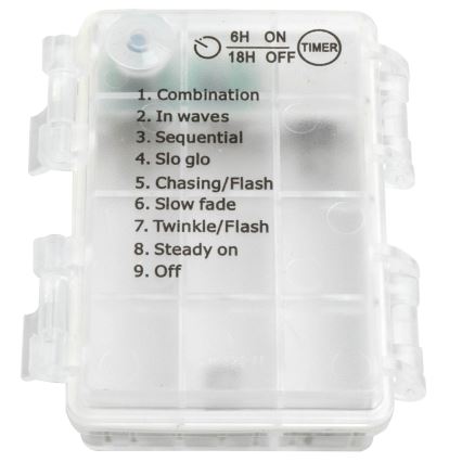 Aigostar - LED julkedja för utomhusbruk 200xLED/8 funktioner 6x1,5m IP44 kall vit