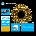 Aigostar - LED julkedja för utomhusbruk 200xLED/8 funktioner 8m IP44 varm vit