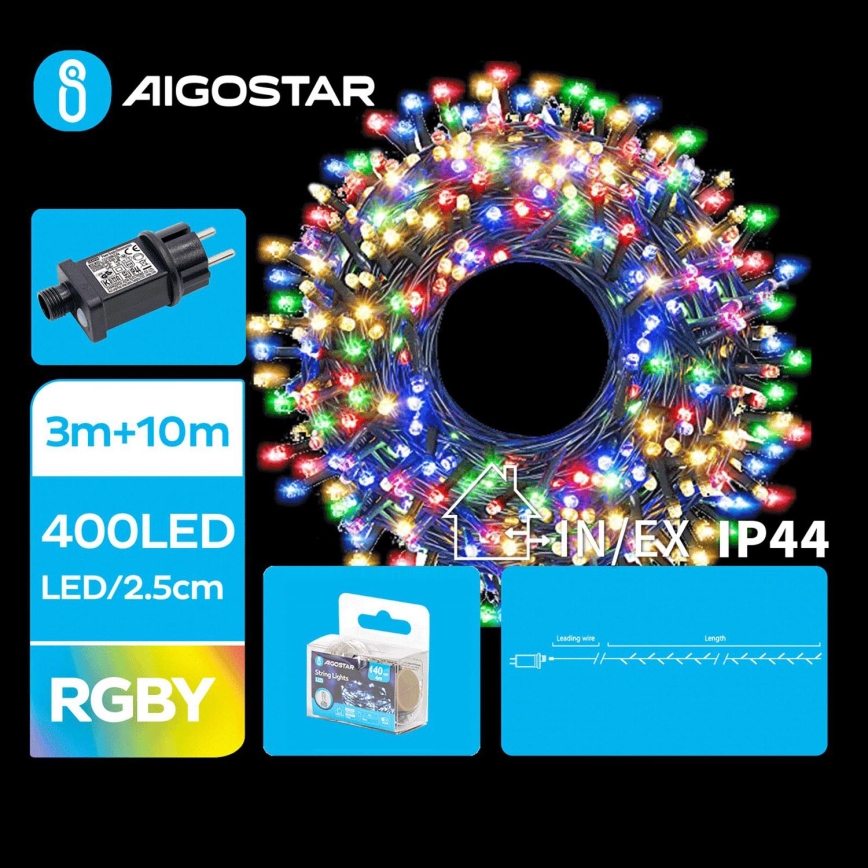 Aigostar - LED julkedja för utomhusbruk 400xLED/8 funktioner 13m IP44 Flerfärgad