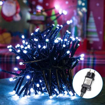 Aigostar - LED julkedja för utomhusbruk 400xLED/8 funktioner 13m IP44 kall vit