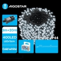 Aigostar - LED julkedja för utomhusbruk 400xLED/8 funktioner 23m IP44 kall vit