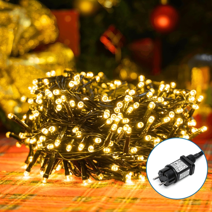 Aigostar - LED julkedja för utomhusbruk 400xLED/8 funktioner 23m IP44 varm vit