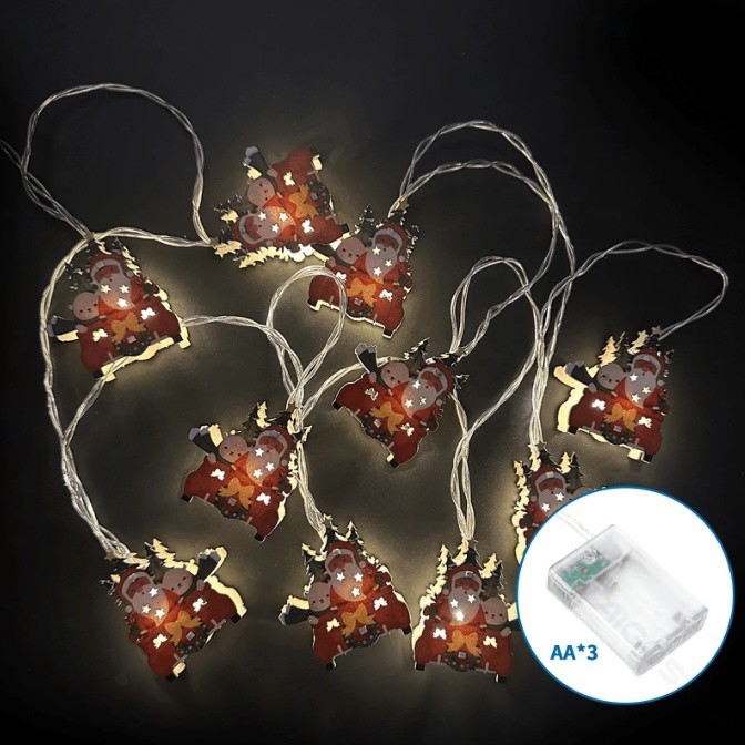 Aigostar - LED-julslinga 10xLED/3xAA 1,5 m varmvit släde
