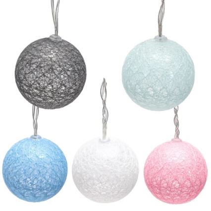 Aigostar - LED-julslinga 10xLED/3xAA 2m varmvit