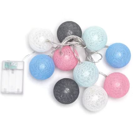 Aigostar - LED-julslinga 10xLED/3xAA 2m varmvit