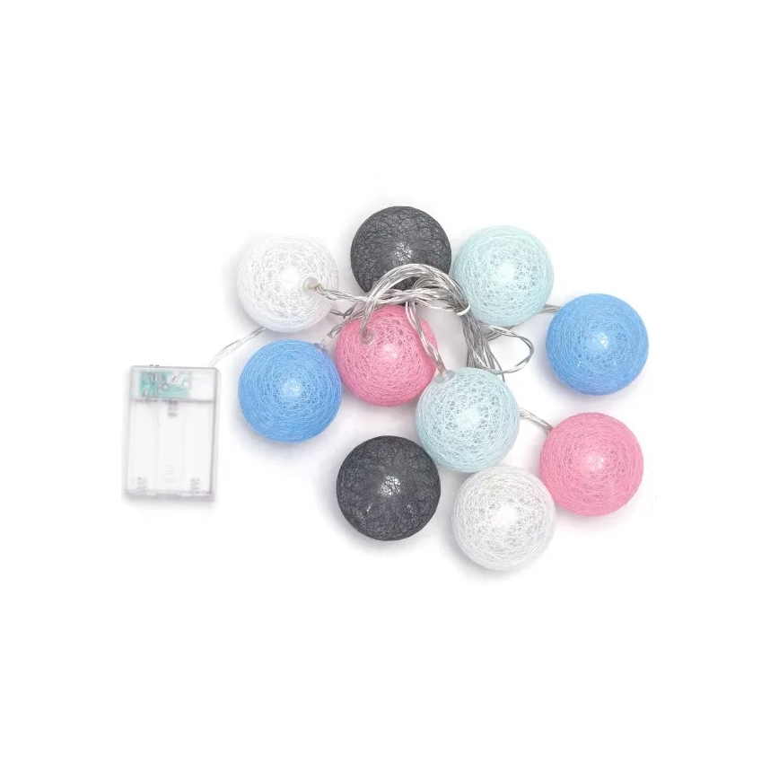 Aigostar - LED-julslinga 10xLED/3xAA 2m varmvit