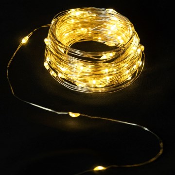 Aigostar - LED-julslinga 20 LED/2x3V 2 m varmvit