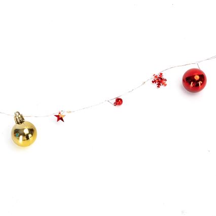 Aigostar - LED-julslinga 20xLED/3xAA 2 m varmvit
