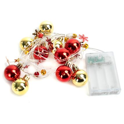 Aigostar - LED-julslinga 20xLED/3xAA 2 m varmvit
