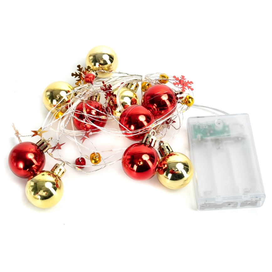 Aigostar - LED-julslinga 20xLED/3xAA 2 m varmvit