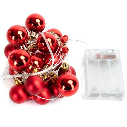 Aigostar - LED-julslinga 20xLED/3xAA 2m varmvit